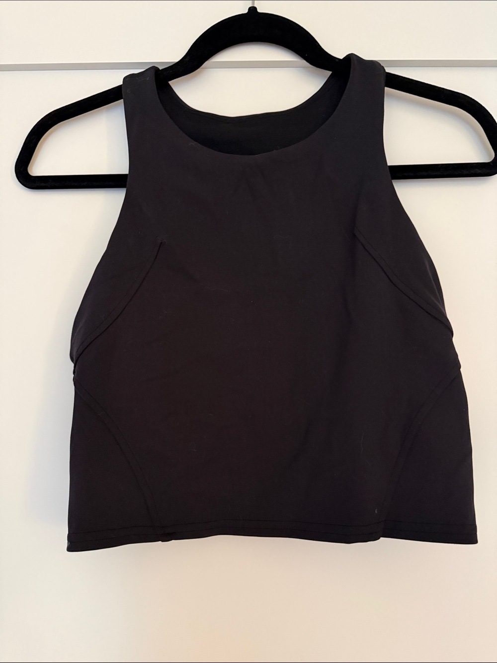 lululemon athletica Black Cropped High-Neck Tank
